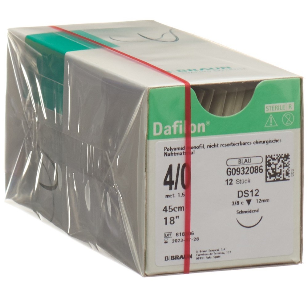 DAFILON 45cm bleu DS 12 4-0 12 pce