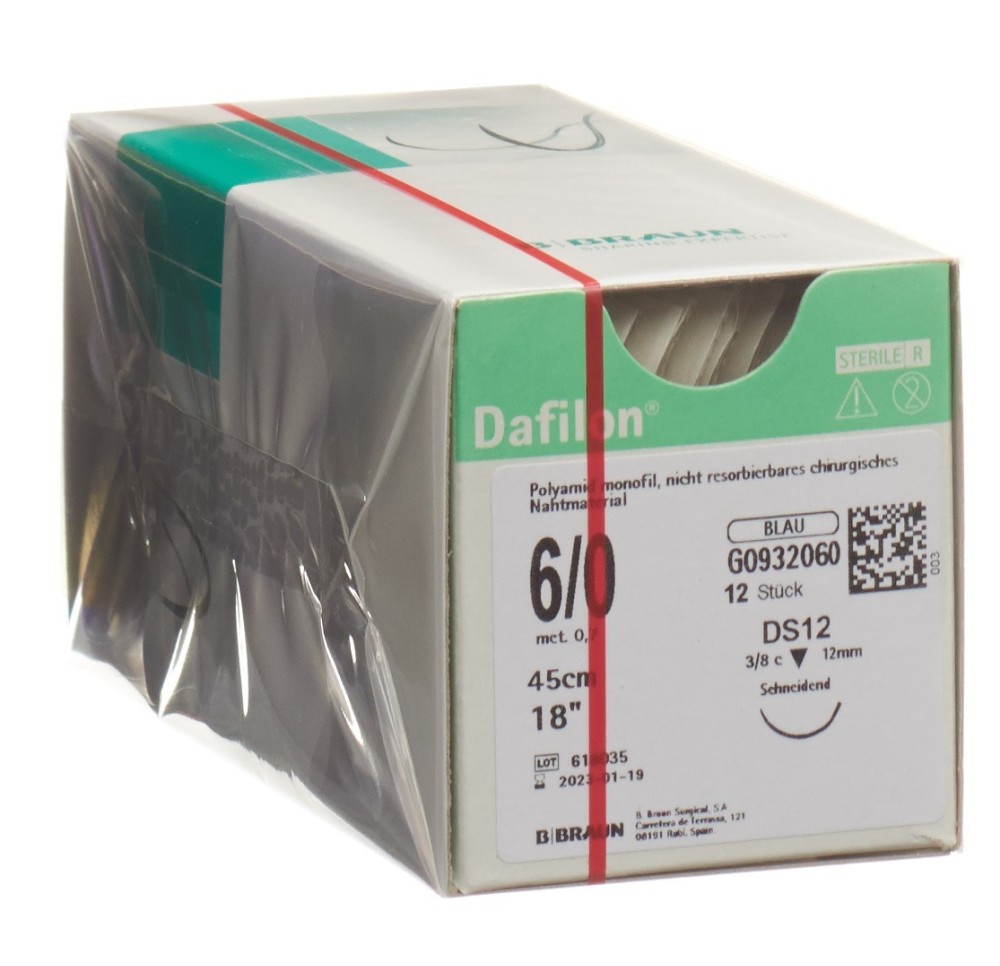 DAFILON 45cm bleu DS 12 6-0 12 pce