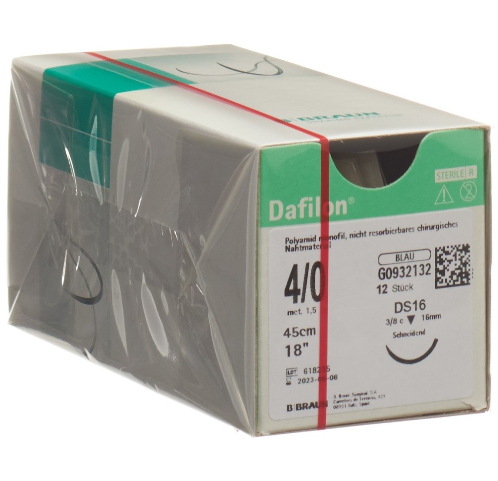 DAFILON 45cm bleu DS 16 4-0 12 pce