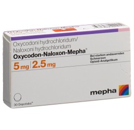 OXYCODON-NALOXON Mepha cpr ret 5mg/2.5mg 30 pce