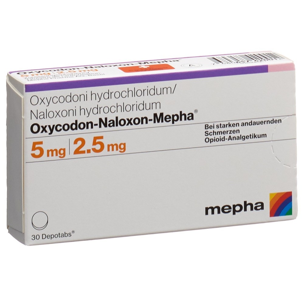 OXYCODON-NALOXON Mepha cpr ret 5mg/2.5mg 30 pce
