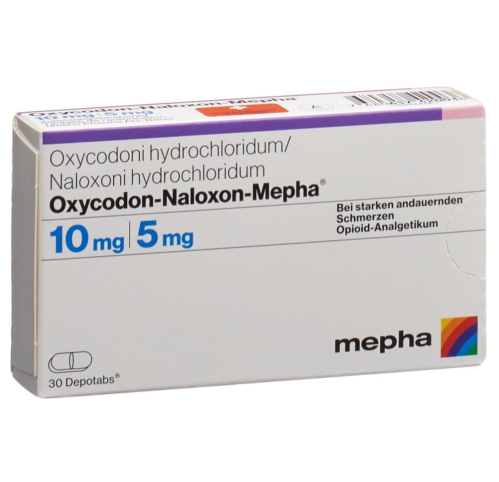 OXYCODON-NALOXON Mepha cpr ret 10mg/5mg 30 pce