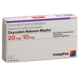 OXYCODON-NALOXON Mepha cpr ret 20mg/10mg 30 pce