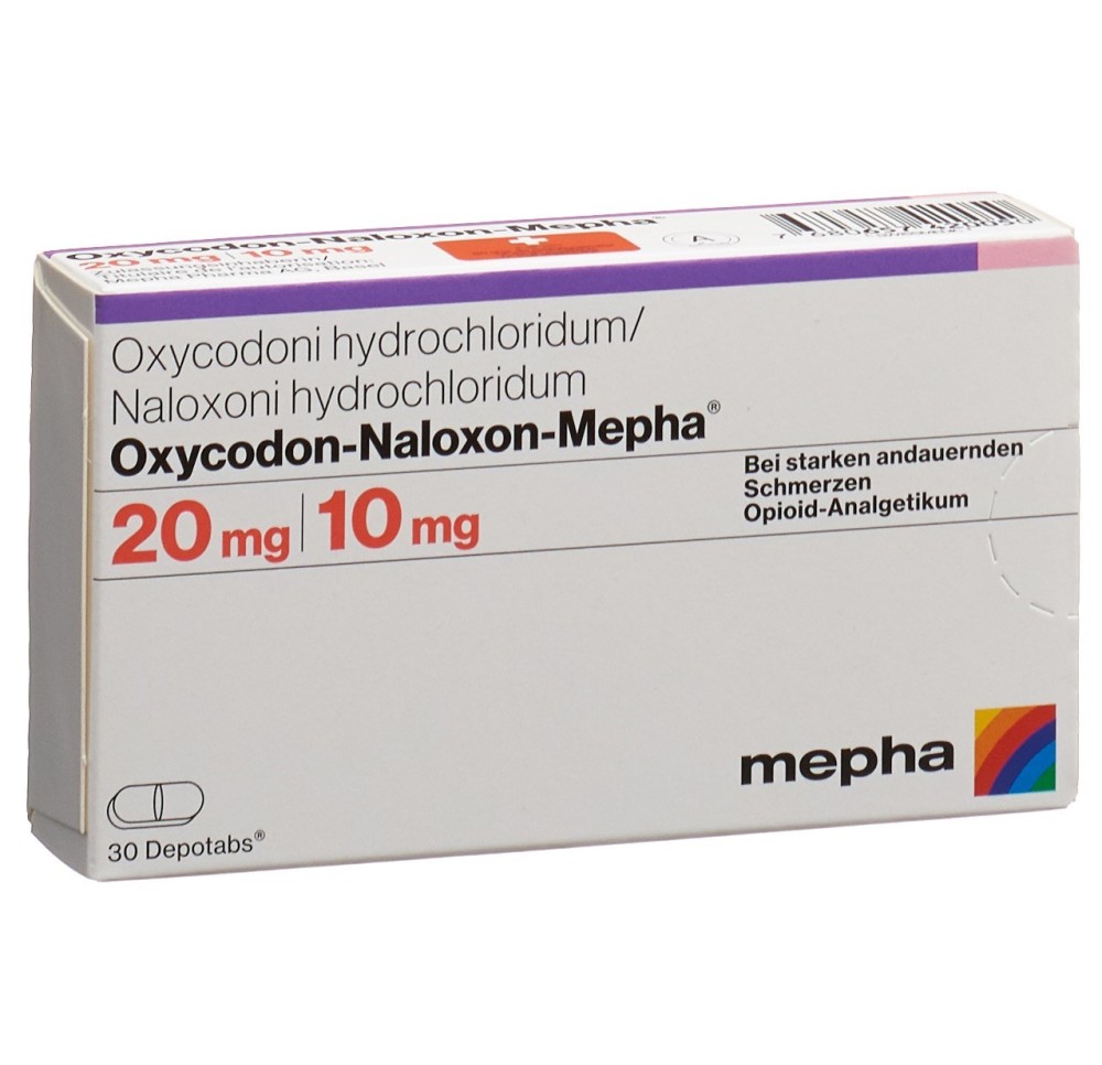 OXYCODON-NALOXON Mepha cpr ret 20mg/10mg 30 pce
