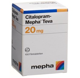 CITALOPRAM Mepha Teva cpr pell 20 mg bte 100 pce
