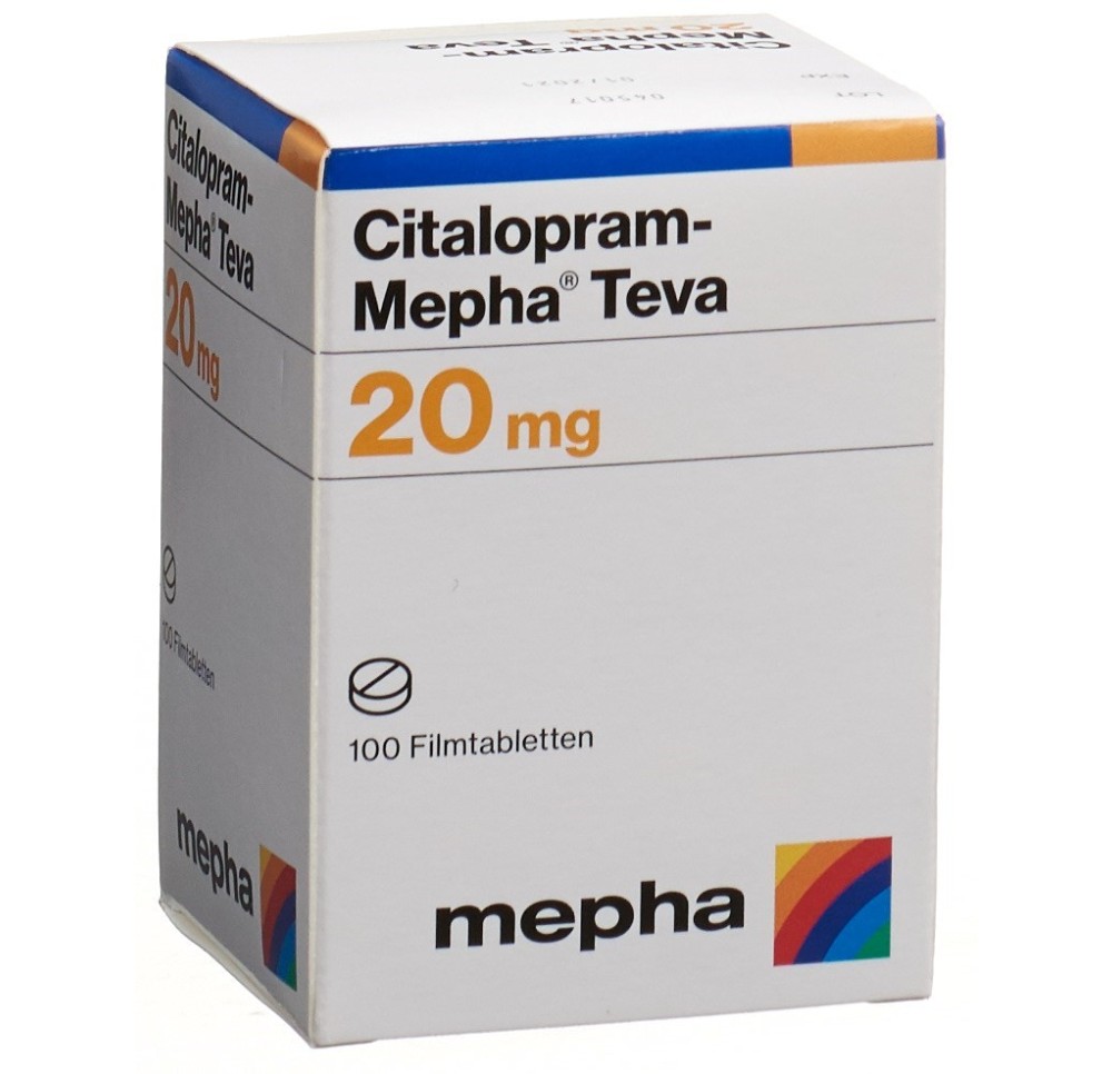 CITALOPRAM Mepha Teva cpr pell 20 mg bte 100 pce