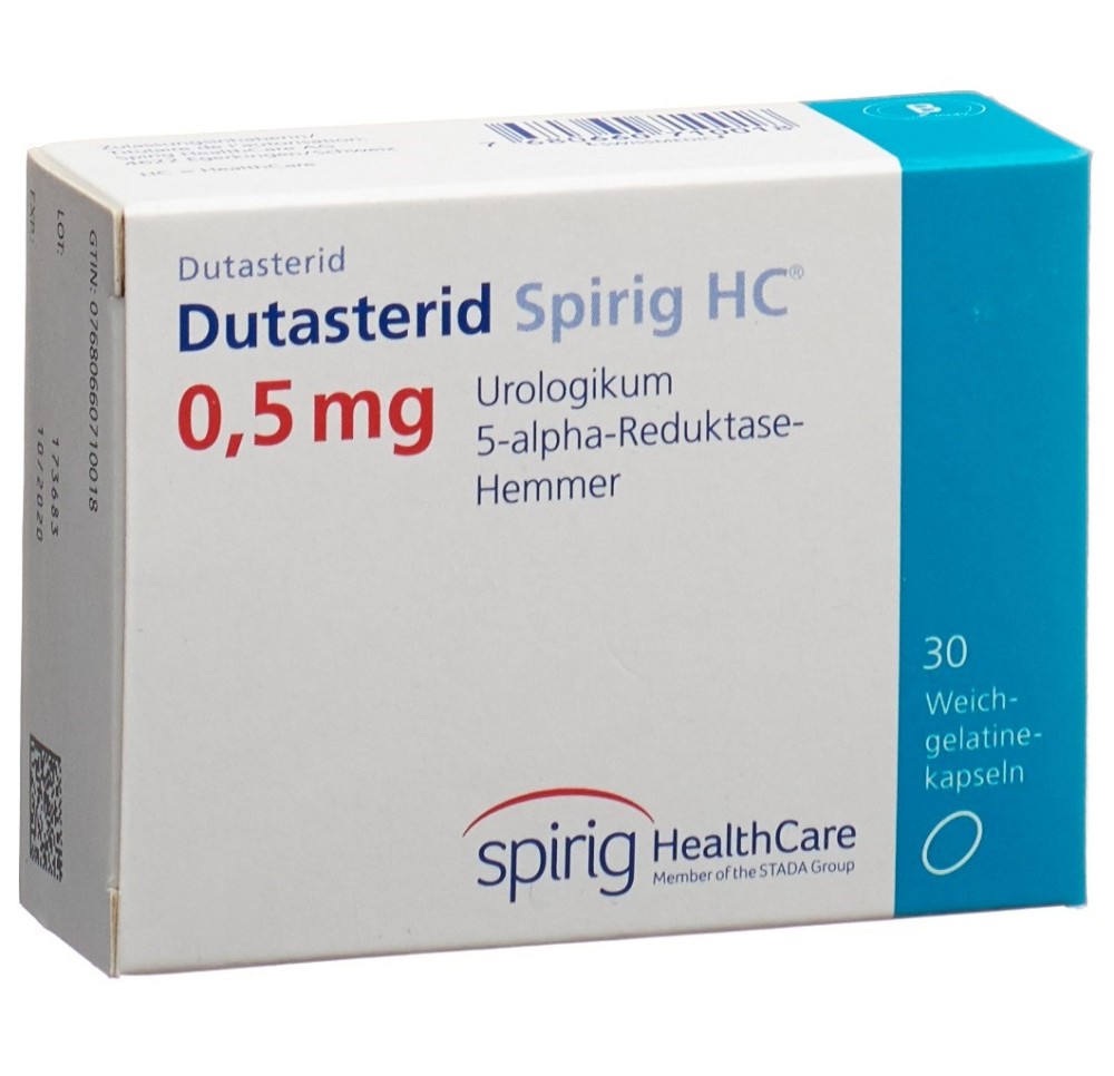 DUTASTERID Spirig HC caps moll 0.5 mg 30 pce DUTASTERID Spirig HC caps moll 0.5 mg 30 pce