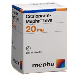 CITALOPRAM Mepha Teva cpr pell 20 mg bte 28 pce