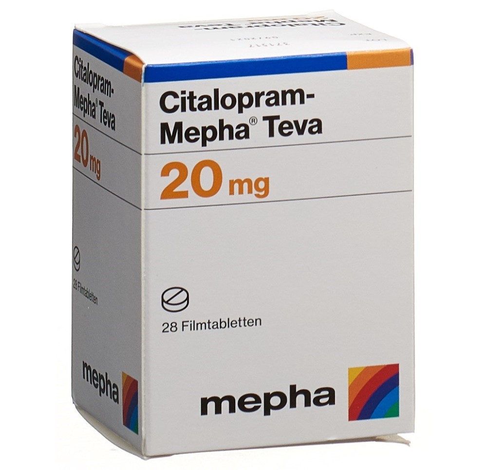 CITALOPRAM Mepha Teva cpr pell 20 mg bte 28 pce