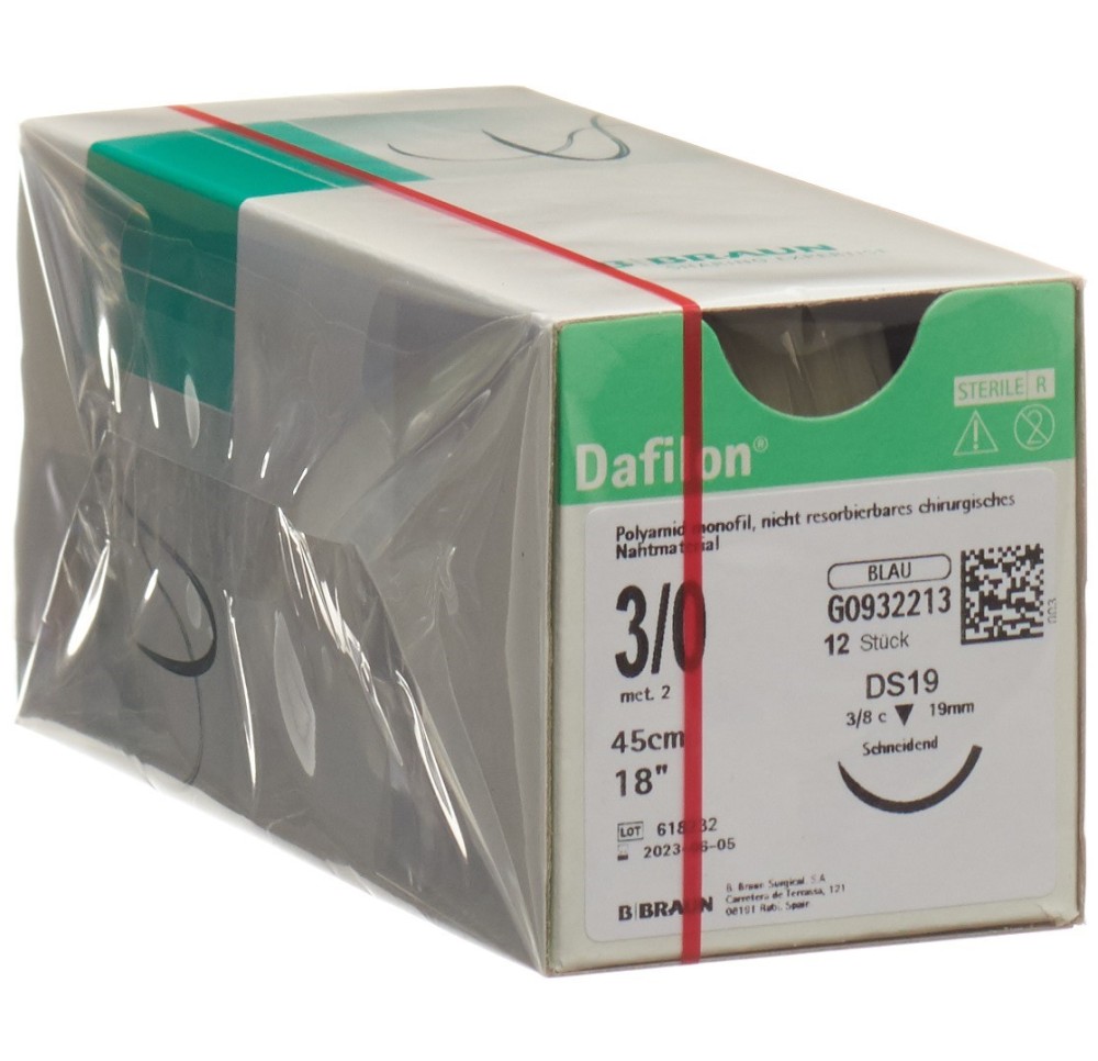 DAFILON 45cm bleu DS 19 3-0 12 pce