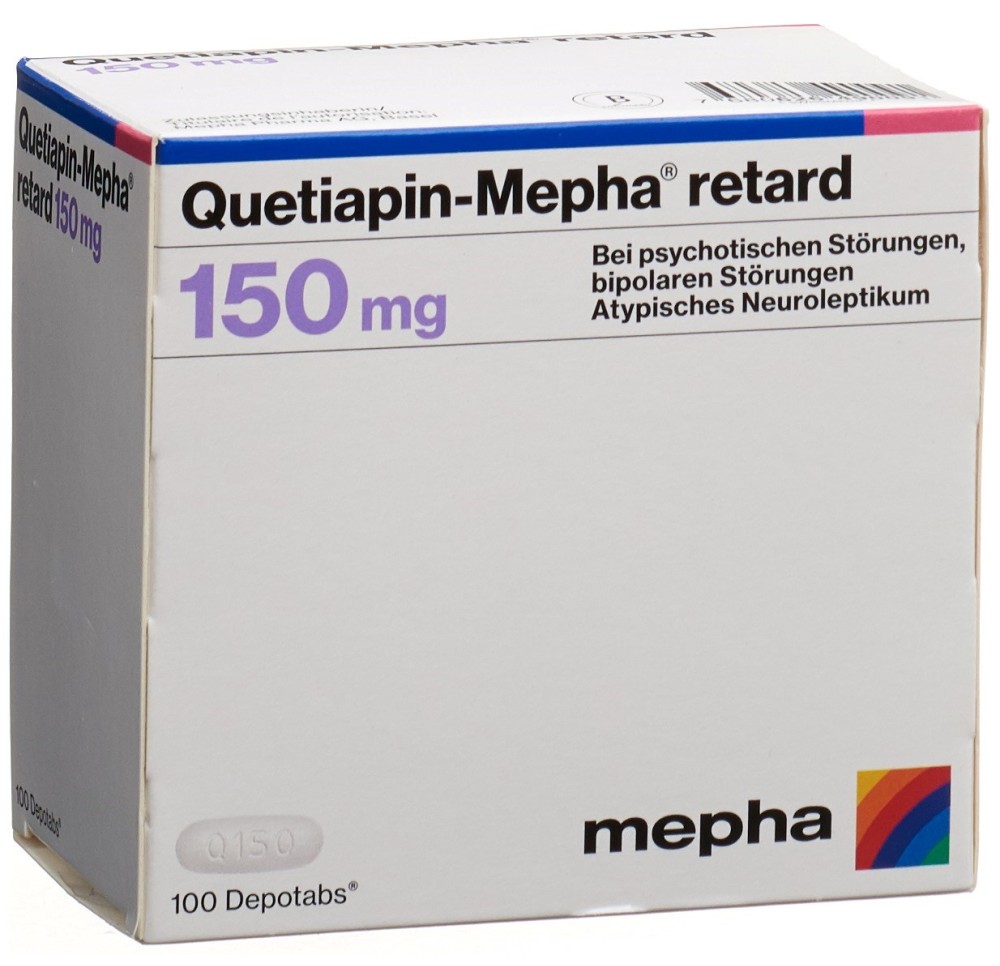 QUETIAPIN Mepha retard depotabs 150 mg 100 pce QUETIAPIN Mepha retard depotabs 150 mg 100 pce