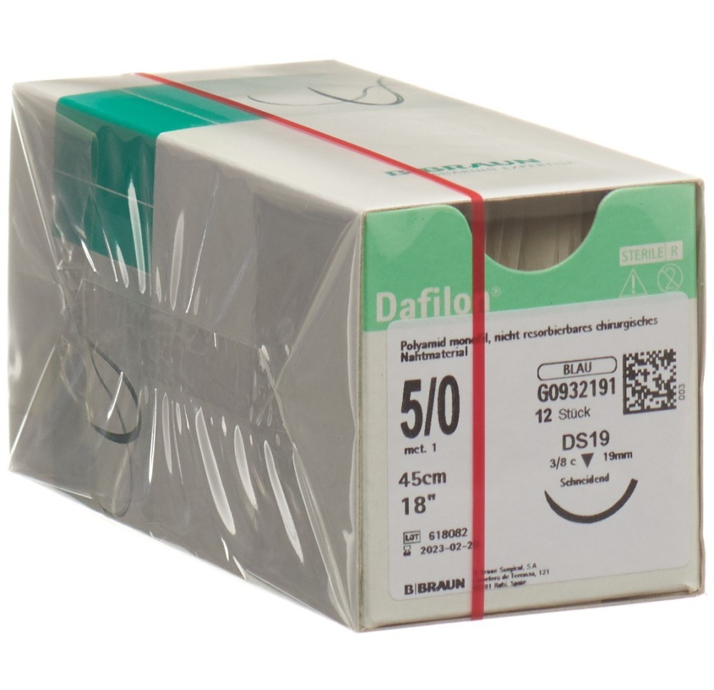 DAFILON 45cm bleu DS 19 5-0 12 pce