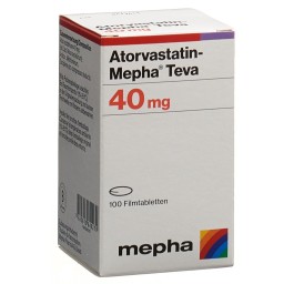 ATORVASTATIN Mepha Teva cpr pell 40 mg bte 100 pce