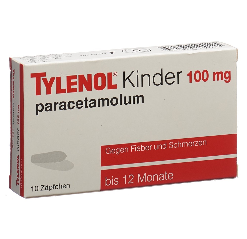 TYLENOL enfants supp 100 mg 10 pce