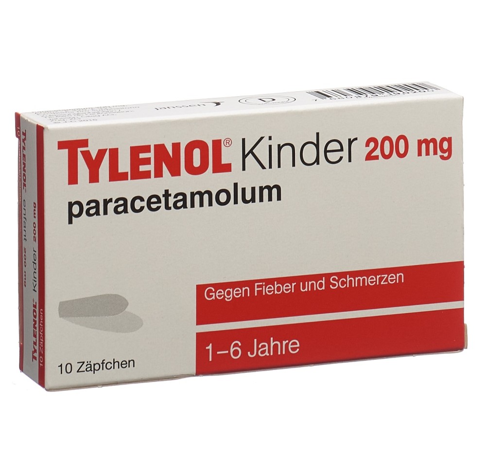 TYLENOL enfants supp 200 mg 10 pce