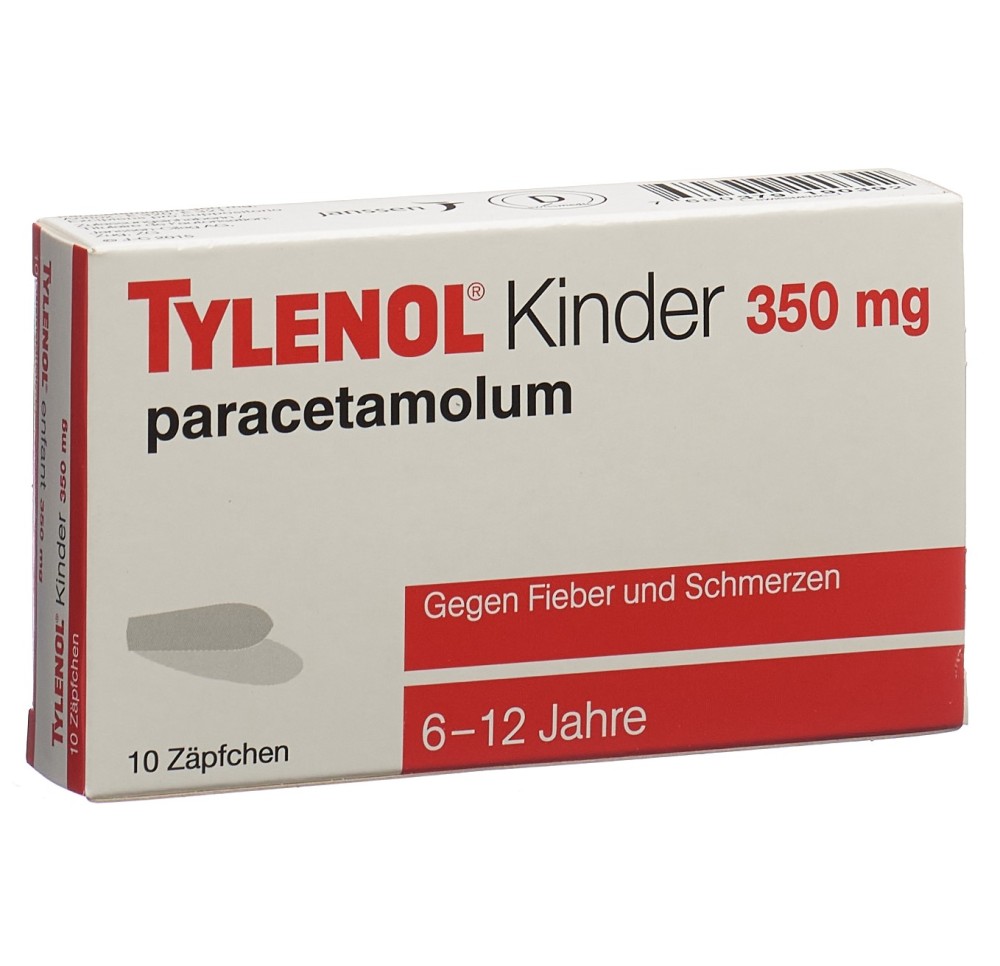 TYLENOL enfants supp 350 mg 10 pce