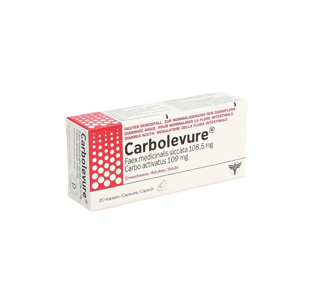 CARBOLEVURE caps adult 20 pce