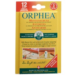 ORPHEA feuilles antimite fleurs 12 pce