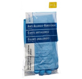 SANOR Anti Allergie gants PVC L bleu 1 paire