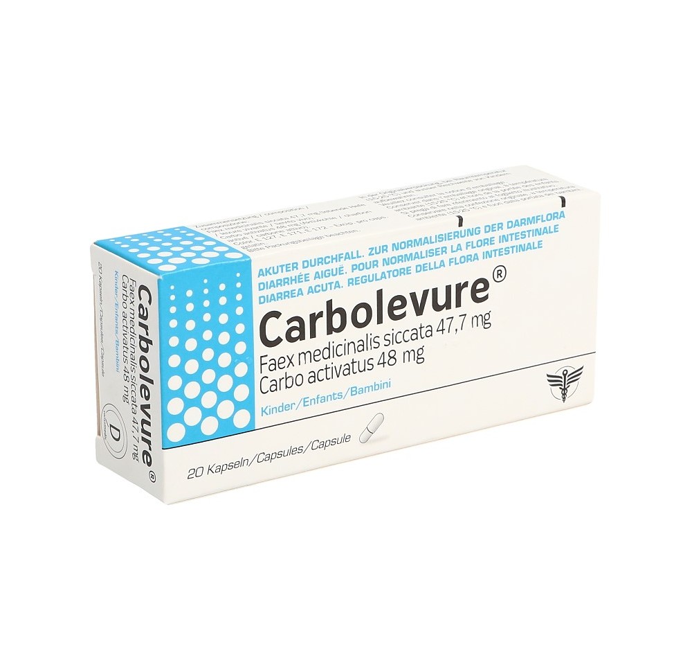 CARBOLEVURE caps enf 20 pce