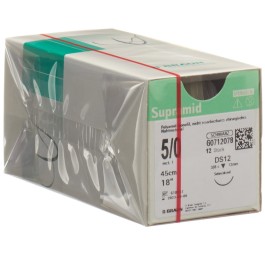 SUPRAMID 45cm DS 12 5-0 noir 12 pce