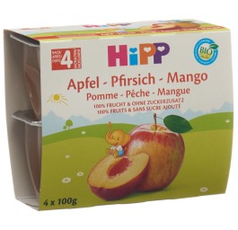 HIPP pause fruitée pomme pêche mangue 4 x 100 g
