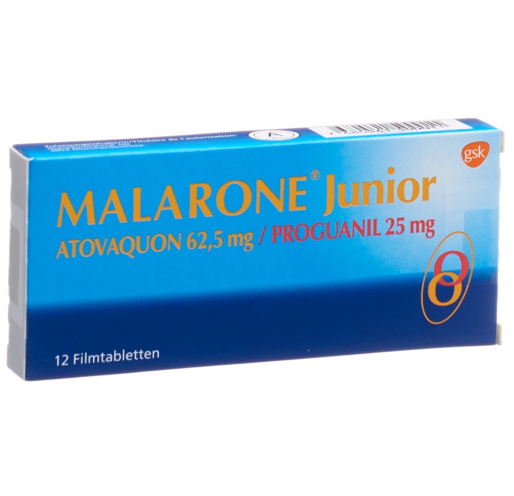 MALARONE Junior cpr pell 62.5/25 mg 12 pce