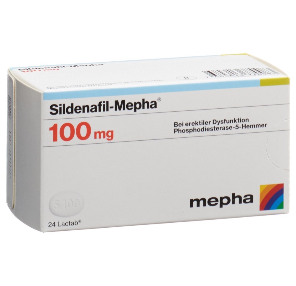 SILDENAFIL Mepha cpr pell 100 mg 24 pce SILDENAFIL Mepha cpr pell 100 mg 24 pce