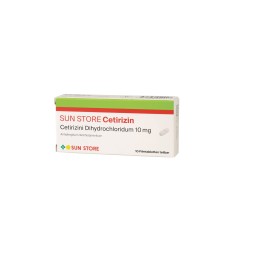 SUN STORE Cétirizine cpr pell 10 mg 10 pce