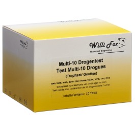 WILLI FOX test de drogue multi 10 param gtt 10 pce