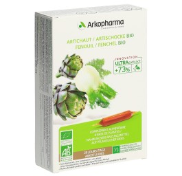 ARKOFLUIDE artichaut-fenouil bio 20 amp 10 ml