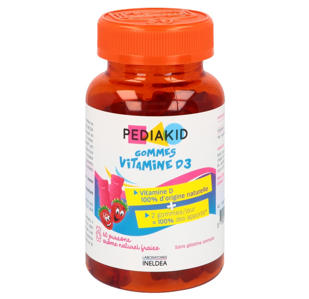 PEDIAKID oursons gummies vit D3 nat 60 pce