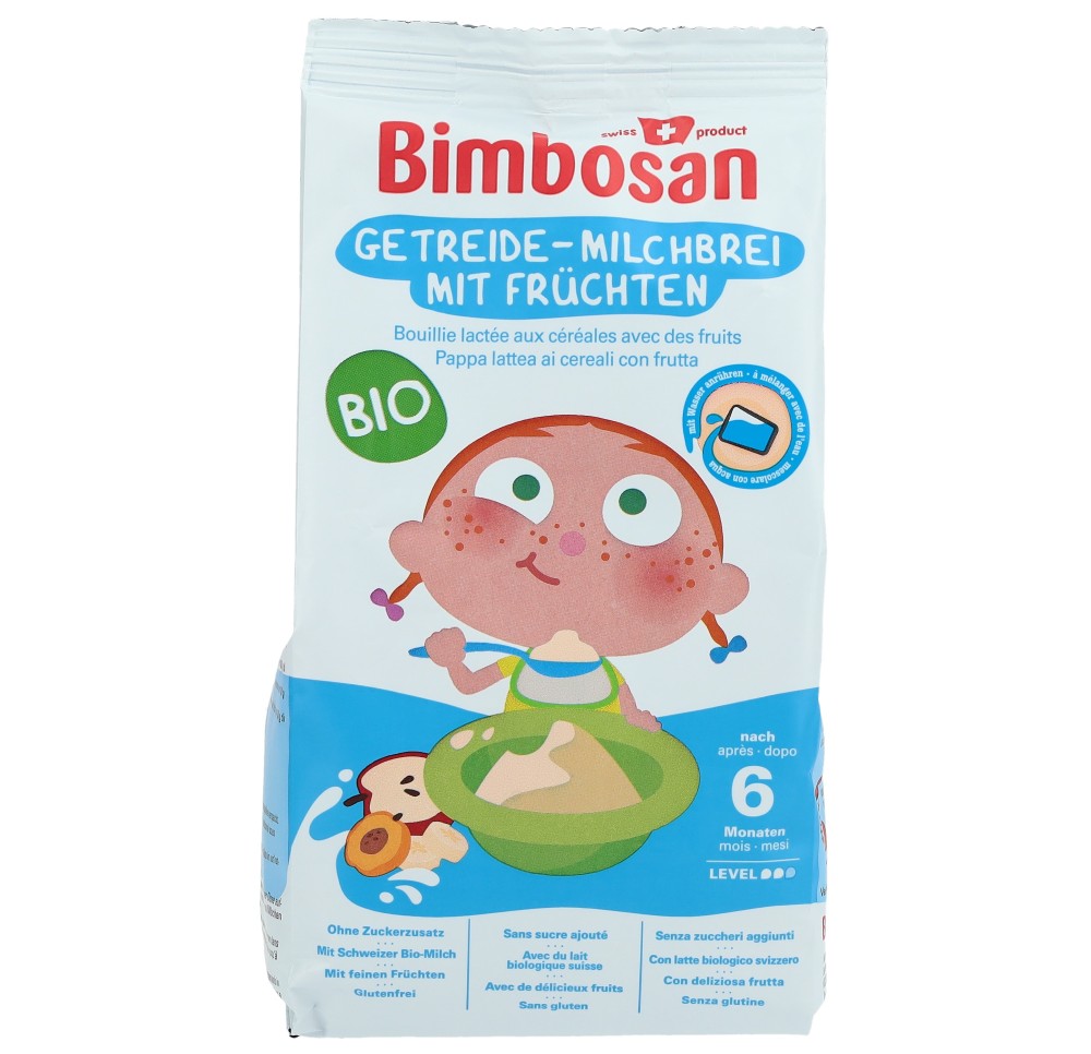 BIMBOSAN bouillie lactée bio céréales fruits 300 g