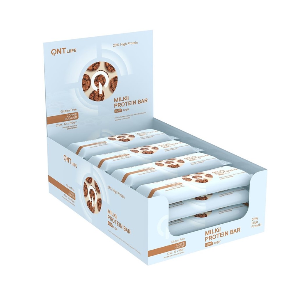 QNT Protein Milkii 28% Low Sugar Cookie 12 x 60 g