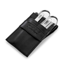 RUBIS set manucure cuir 3 pcs noir