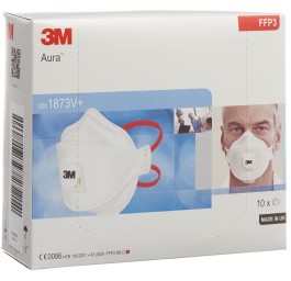 3M masque protection FFP3 avec soupape 10 pce