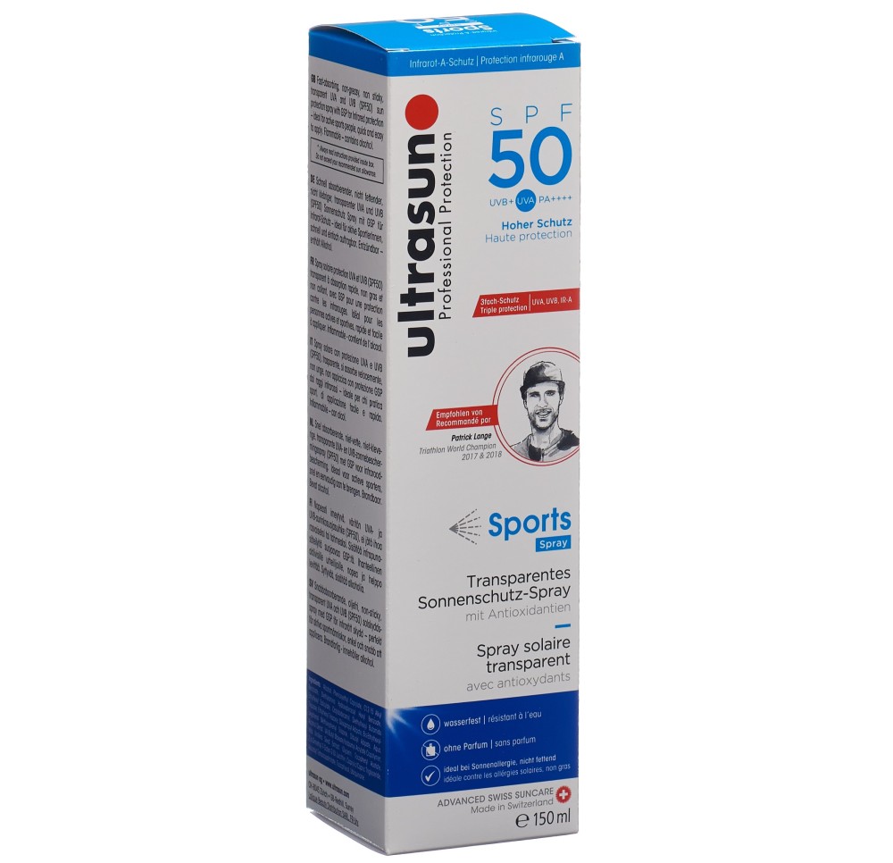 ULTRASUN Sports Spray SPF 50 150 ml ULTRASUN Sports Spray SPF 50 150 ml