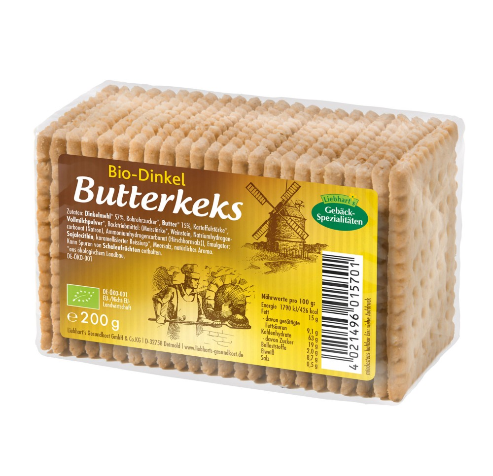 LIEBHARTS biscuits petits-beurres à épea bio 200 g LIEBHARTS biscuits petits-beurres à épea bio 200 g