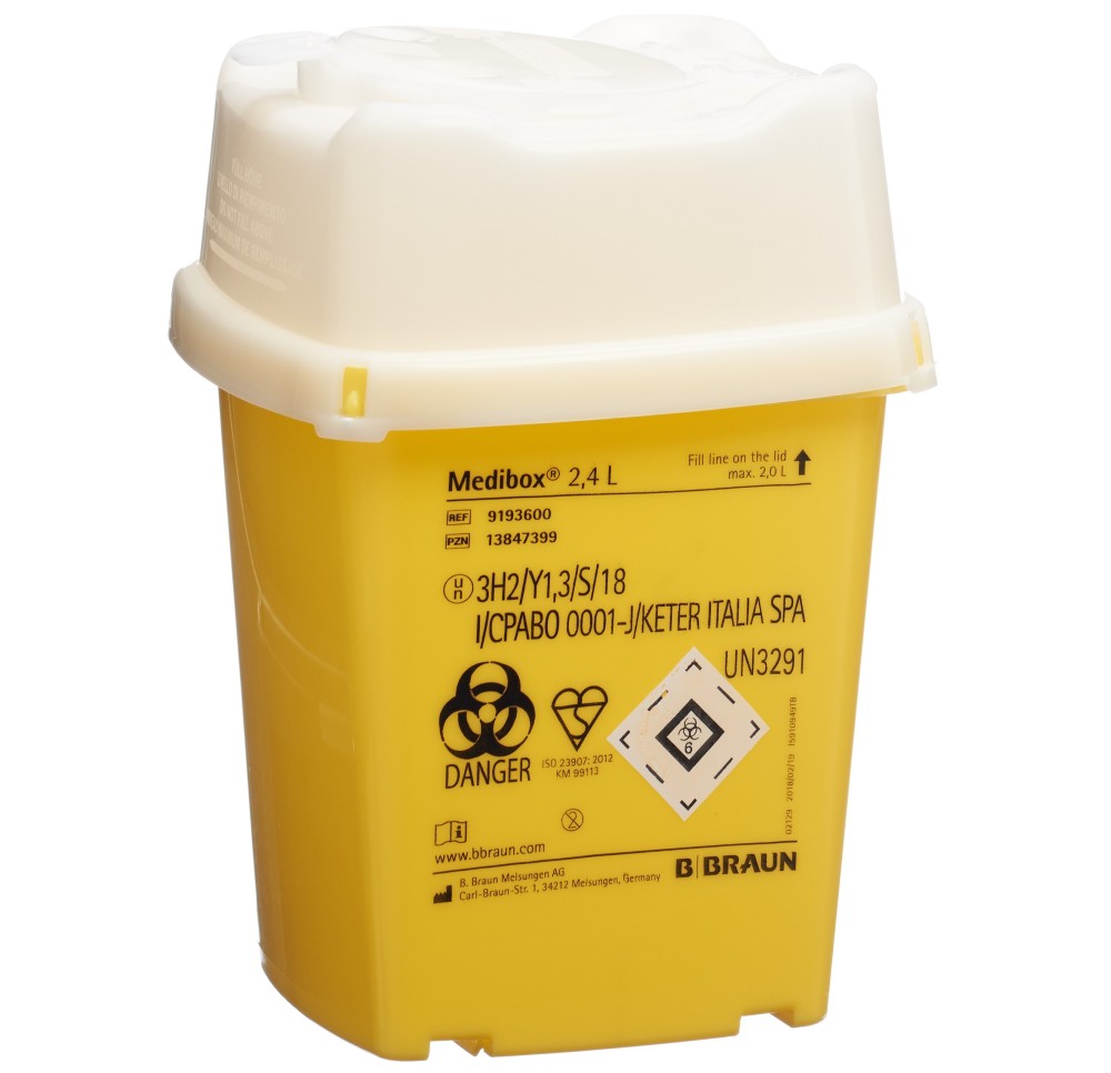 MEDIBOX collecteur aiguilles usagées 2.4l MEDIBOX collecteur aiguilles usagées 2.4l