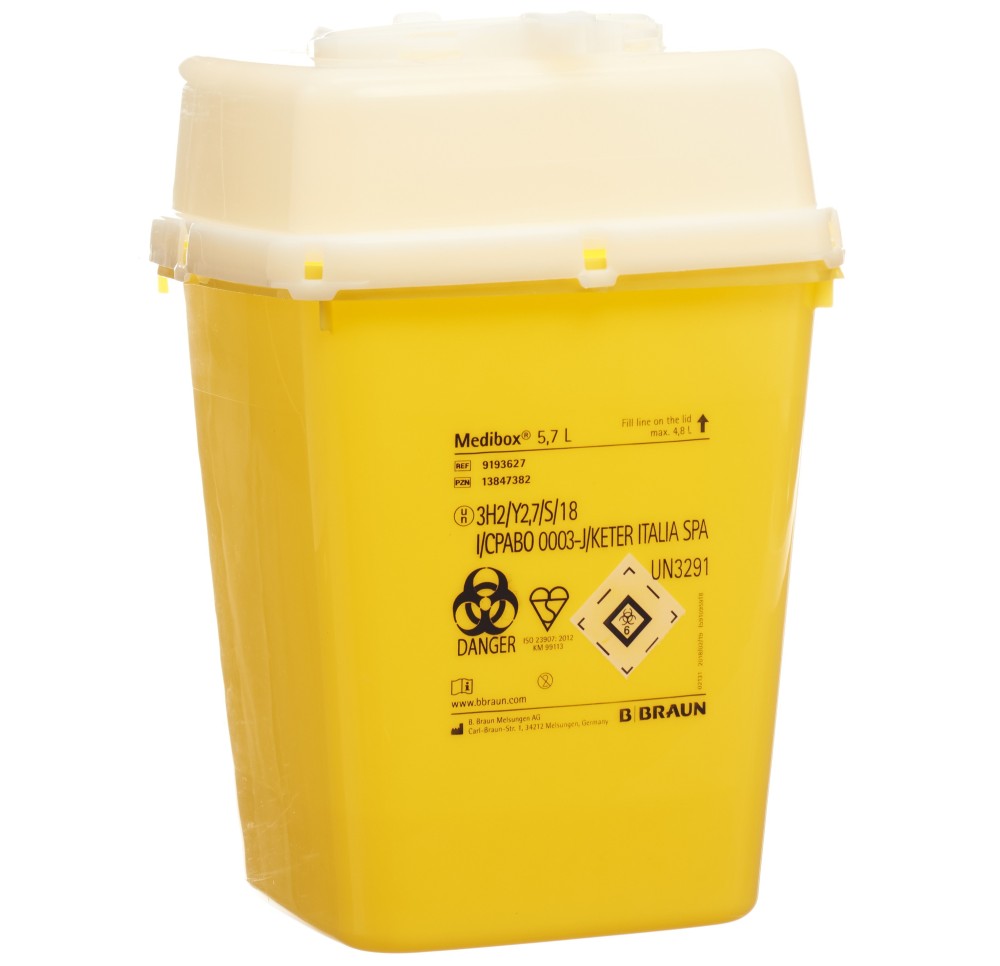 MEDIBOX collecteur aiguilles usagées 5.7l