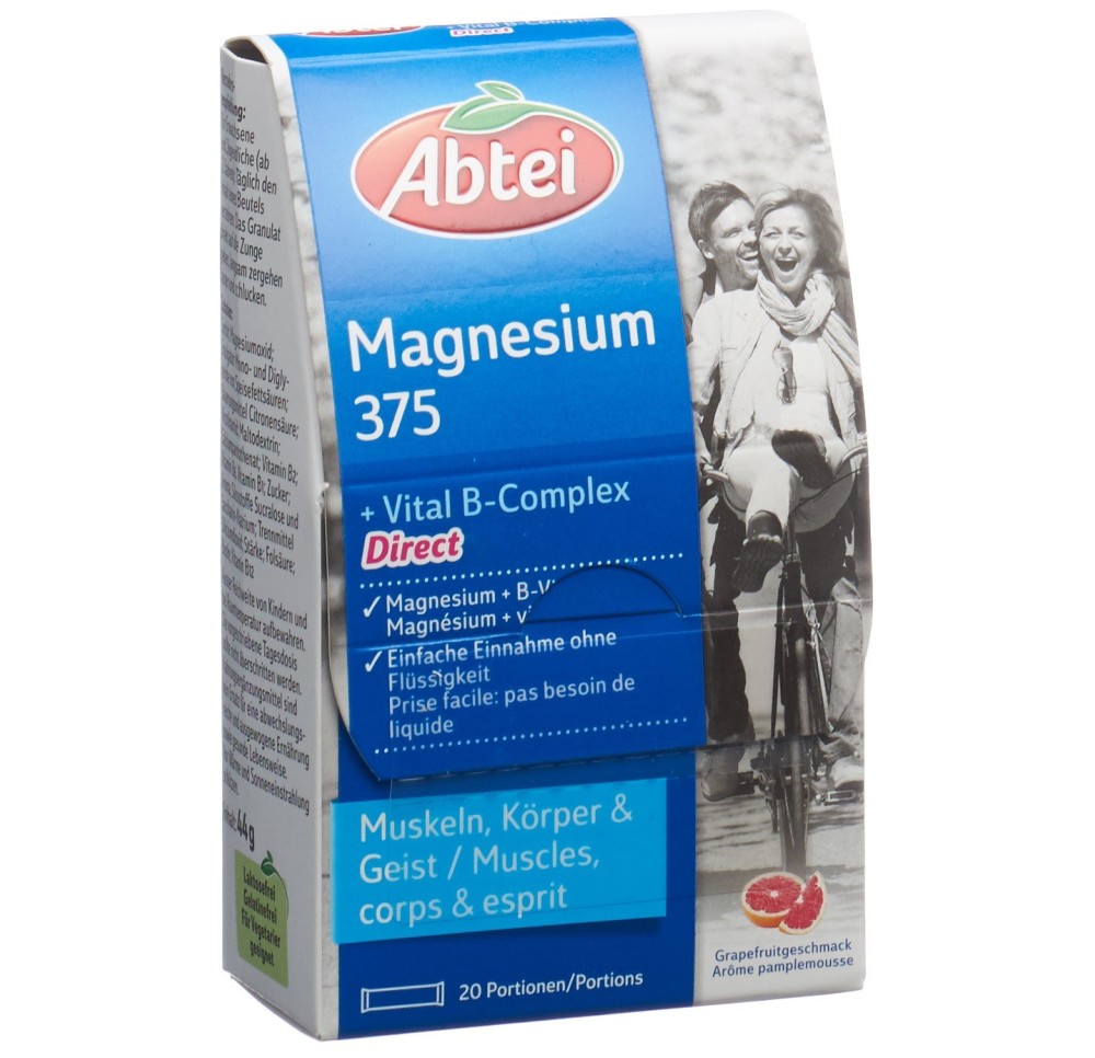 ABTEI Magnésium 375 + vital B-complex sach 20 pce ABTEI Magnésium 375 + vital B-complex sach 20 pce