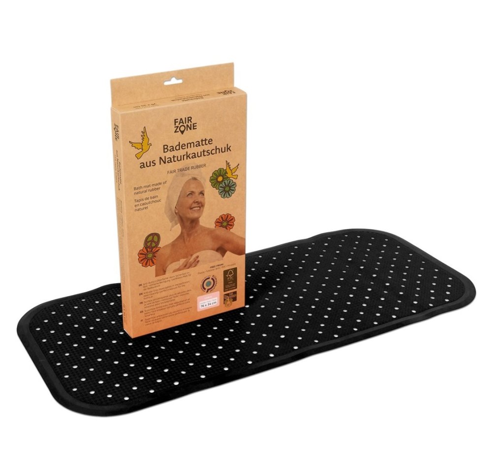 FAIR ZONE Tapis de bain 76x34cm black