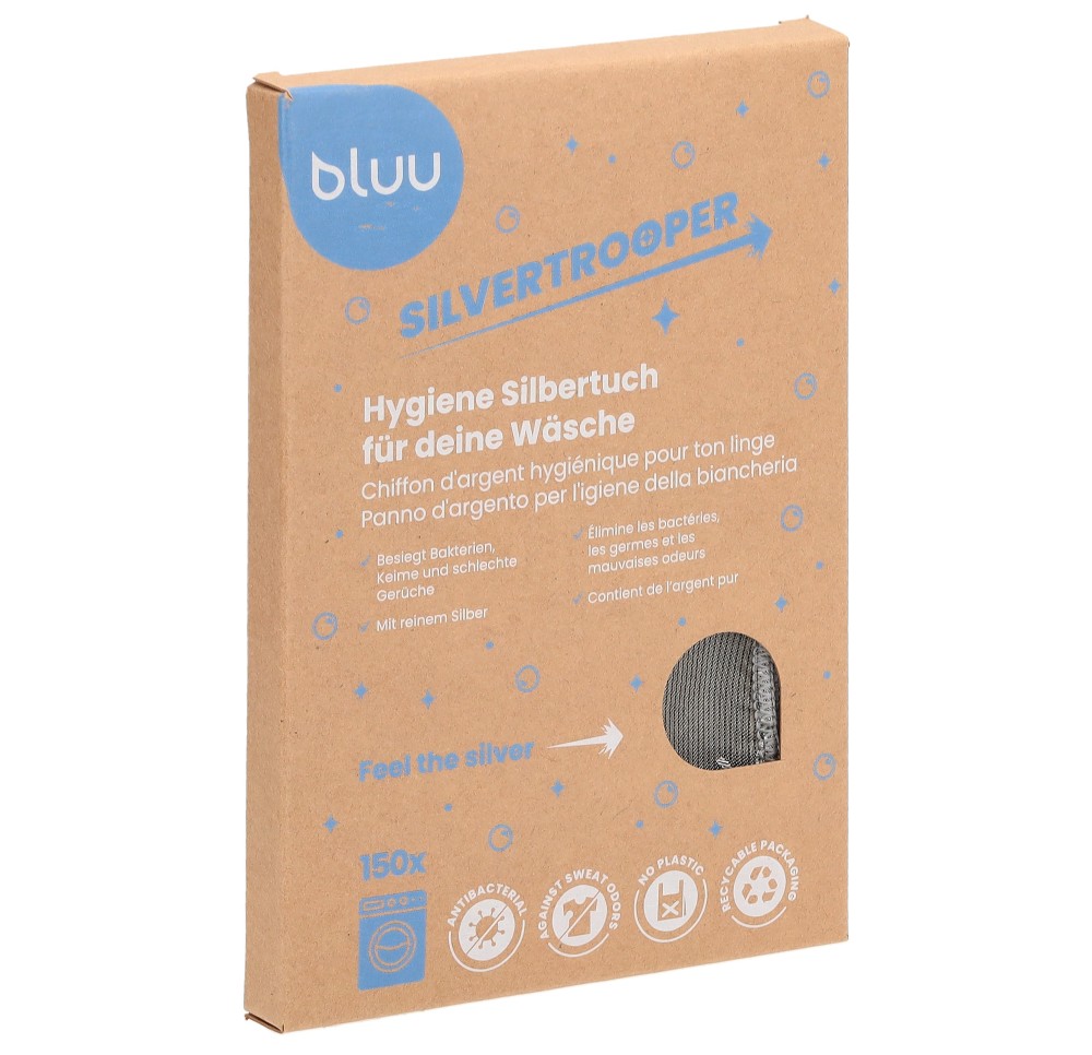 BLUU silvertroop chiffon d'argent hygiénique