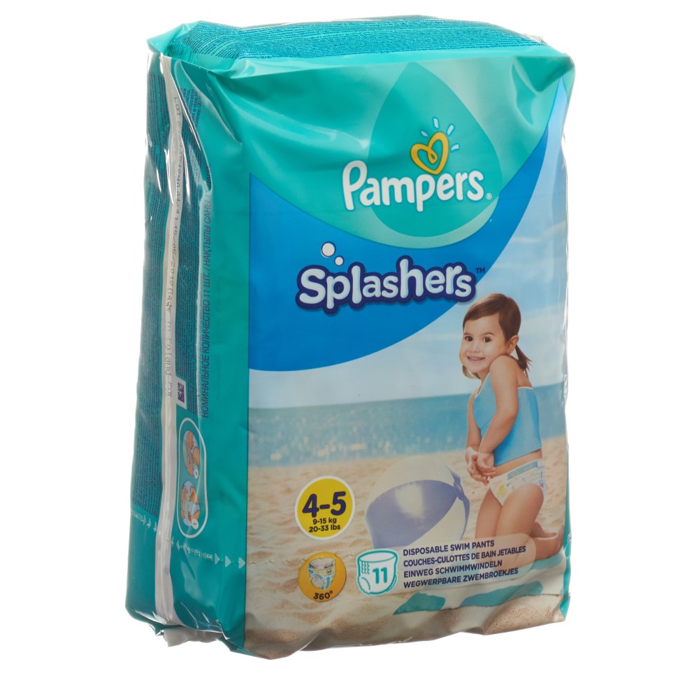 PAMPERS Splashers Gr4-5 emballage avec anse 11 pce