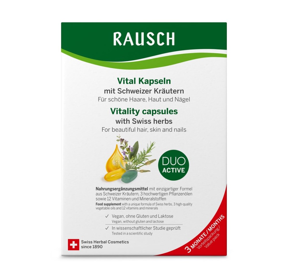 RAUSCH caps vitalité herbes suisses 3 x 60 pce