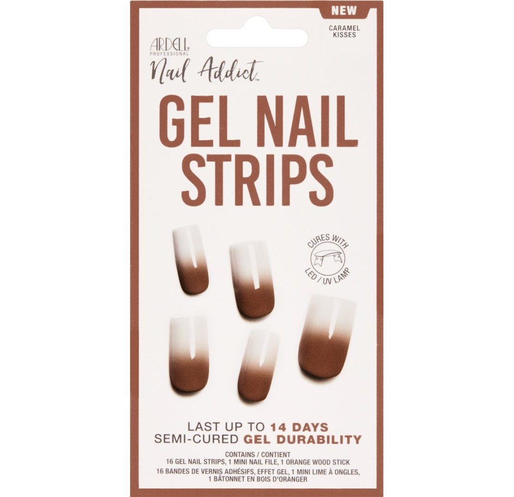 ARDELL Nail Addict Gel Strips Caramel Kiss 16 pce