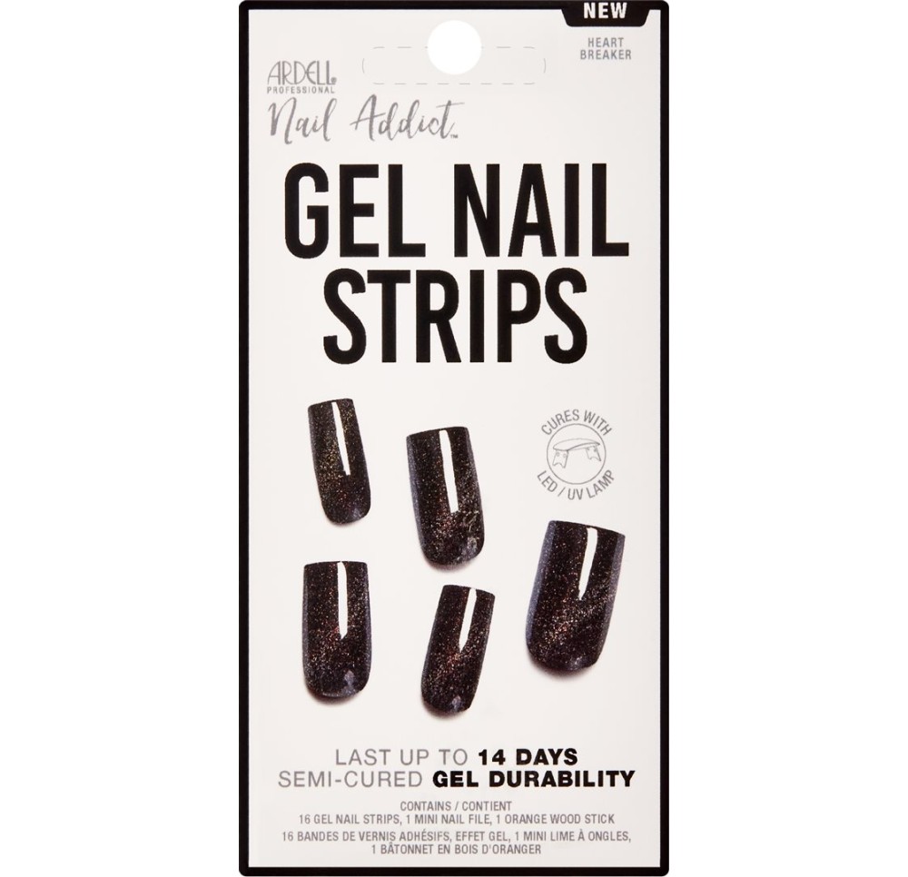 ARDELL Nail Addict Gel Strips Heart Breaker 16 pce