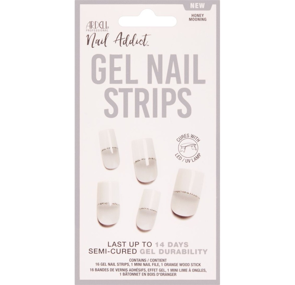 ARDELL Nail Addict Gel Strips Honey Mooning 16 pce