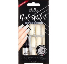 ARDELL Nail Addict Natural Multip Squ Long 108 pce