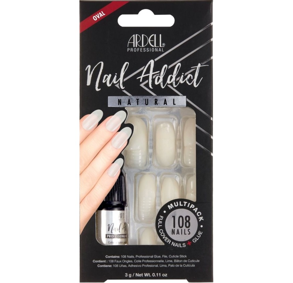 ARDELL Nail Addict Natural Multip Oval 108 pce